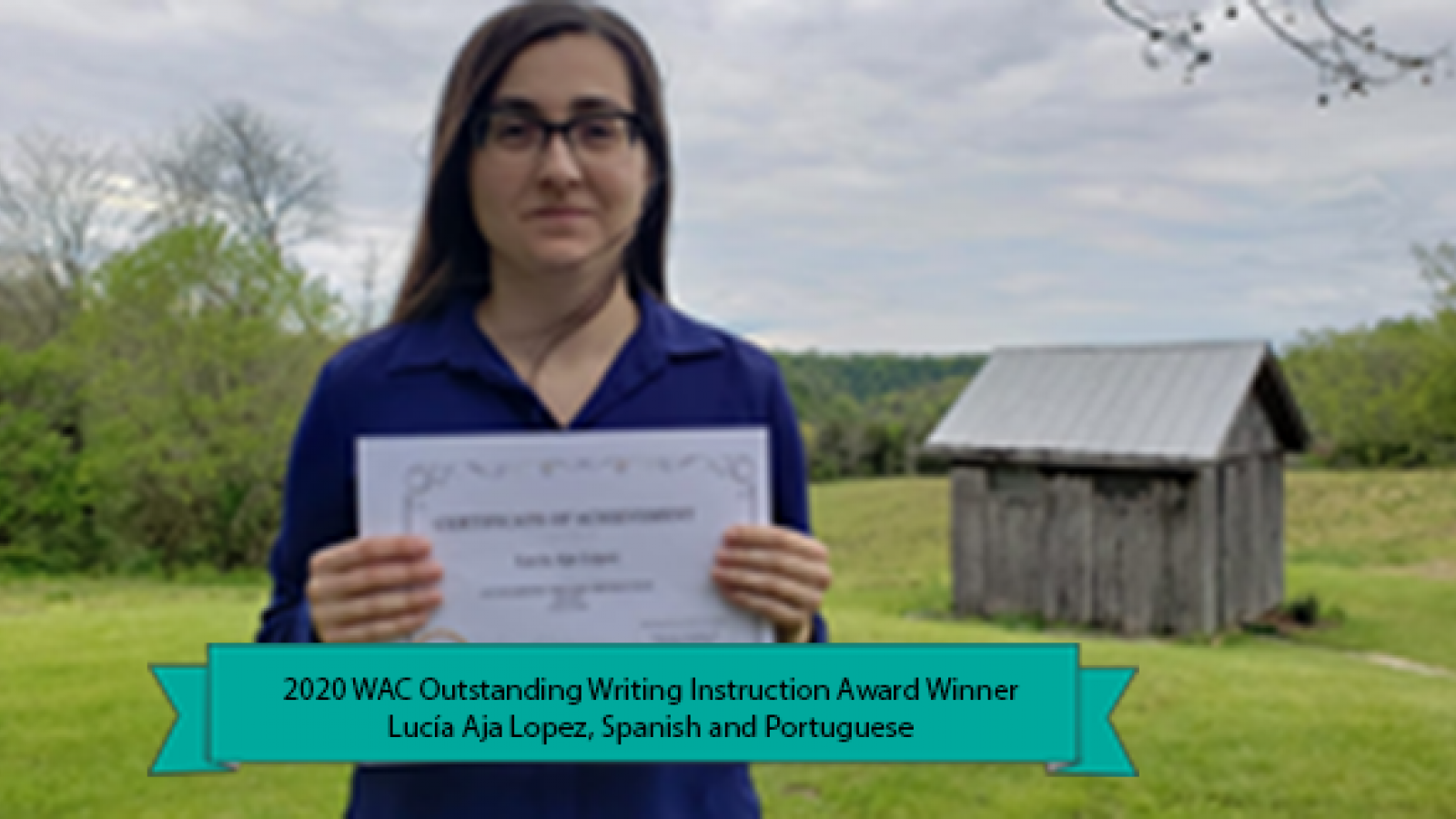 2020 WAC Outstanding Writing Instruction Award Winner, Lucía Aja Lopez