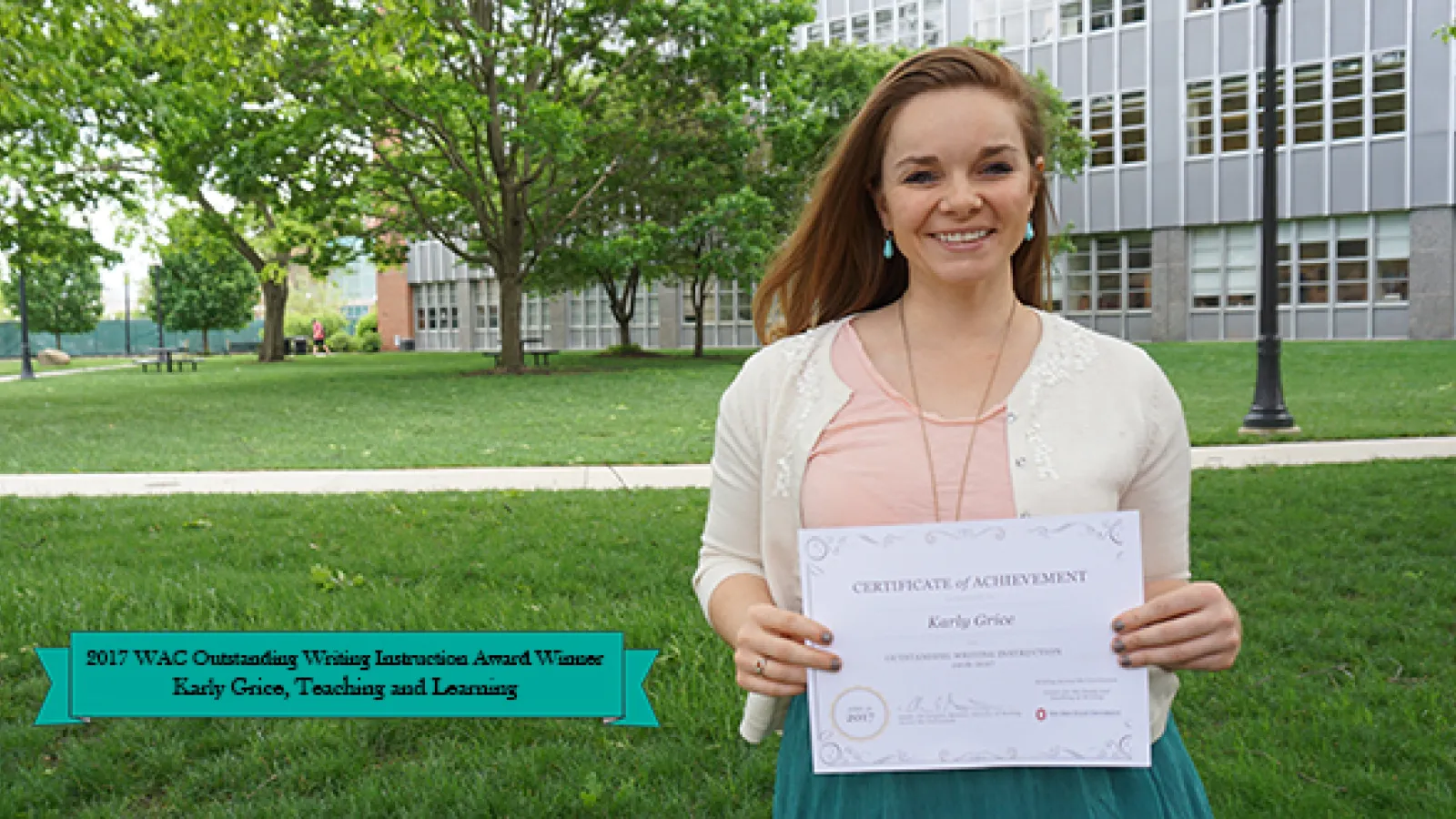 2017 WAC Outstanding Writing Instruction Award Winner, Karly Grice
