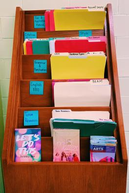 Bookcase with Files and Notes